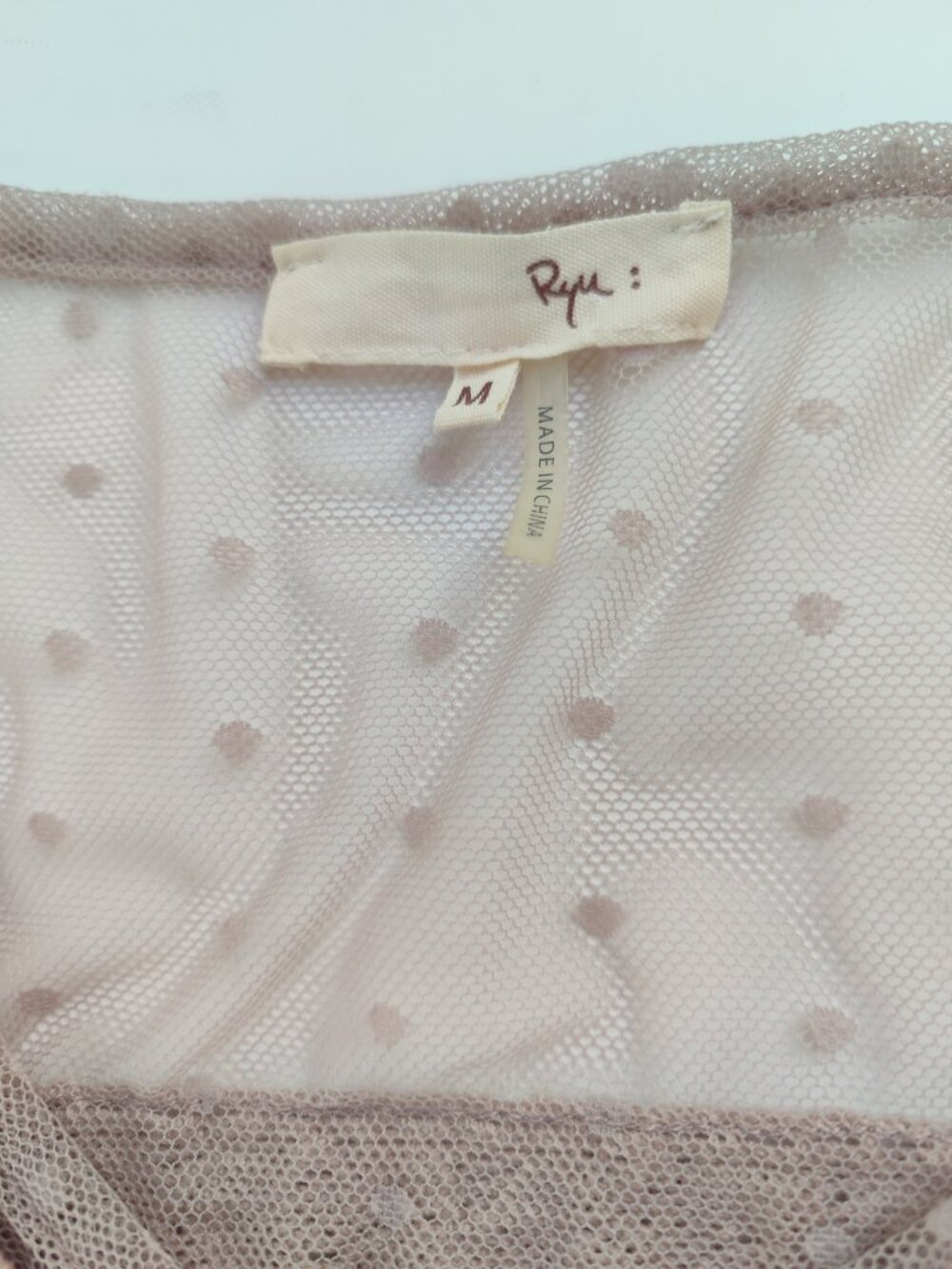 Ryu Whimsical Lace Swiss Dot Tulle Tiered Dress Set Size M - Picture 4 of 13